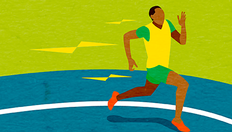 View Usain Bolt illustration